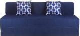 Solis Primus Comfort For All 5X6 Size Sofa Cum Bed For 3 Person 3 Seater Moshi Fabric Washable Cover With 2 Cushion Blue. Double Sofa Bed