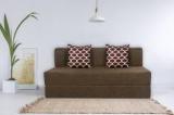 Solis Primus Comfort For All 6X6 Size Sofa Cum Bed For 3 Person 3 Seater Jute Fabric Washable Cover With 2 Cushions Coffee Double Sofa Bed