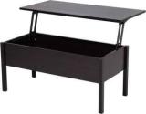 Spacepanda Nuloom Pre Laminated Board With MS Frame LiftTop With Hidden Storage Compartment Solid Wood Coffee Table