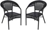 Spacepanda Star Wicker And MS Frame Chair For Outdoor, Garden, Patio, Balcony, Lawn, Porch Metal Outdoor Chair