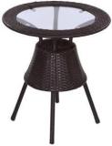 Spacepanda Star Wicker and MS Frame Table for Outdoor, Garden, Patio, Balcony, Lawn, Porch Metal Outdoor Table