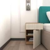 Spacesbyu Sydeo With Drawer & Storage Engineered Wood Side Table