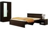 Spacewood Carnival Bedroom Set With Queen Bed In Natural Wenge Finish