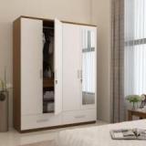 Spacewood Classy Engineered Wood 4 Door Wardrobe