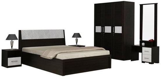 Spacewood Evon Bed Room Set In Natural Wenge Finish