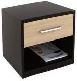 Spacewood Kosmo Marina Bed Side Table In Natural Wenge & Saw Cut Oak Colour