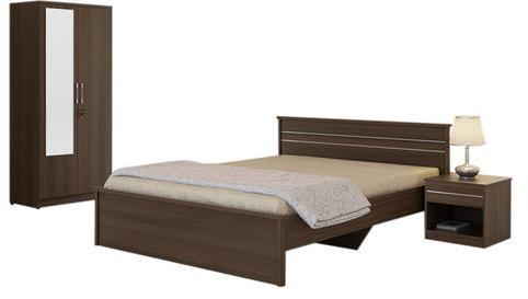 Spacewood Kosmo Marvel Bedroom Set With Queen Bed In Woodpore Finish