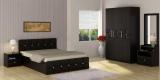 Spacewood Kosmo Montana Queen Size Bed With Hydraulic Storage In Natural Wenge Colour