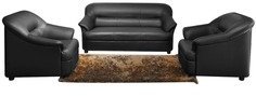 Spacewood Kosmo Pearl Sofa Set In Black Colour