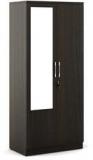 Spacewood Kosmo Spin Two Door Wardrobe With Mirror In Fumed Oak Finish