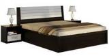 Spacewood Liberty Queen Size Bed With Night Stand In Natural Wenge And HG White Finish