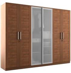 Spacewood Max Six Door Hinged Wardrobe In Wenge Finish