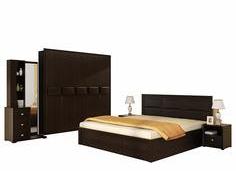 Spacewood Modern Living Helix Bedroom Set In Tusken Wenge Finish