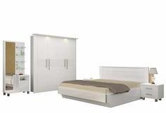 Spacewood Modern Living Mikado Bedroom Set In HG White Orchard Finish