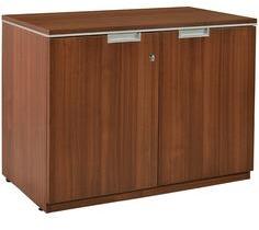 Spacewood Nova Low Height Storage Cabinet In Brown Colour