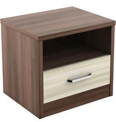 Spacewood Savana Night Stand In Moldau Akazia And Brown Finish