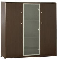 Spacewood Z Line Mid Height Storage Cabinet With Three Doors In Wenge Colour