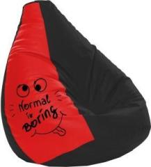 Spacex Jumbo Normal is Boring Digital Printed Leatherette Pre Filled Bean Bag/Ready to use Teardrop Bean Bag With Bean Filling