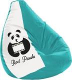 Spacex Jumbo Reel Panda Digital Printed Leatherette Pre Filled Bean Bag/Ready To Use Teardrop Bean Bag With Bean Filling