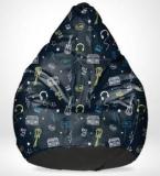 Spacex XXXL Fusion Music Designer Bean Bag With Beans/Ready To Use Teardrop Bean Bag With Bean Filling