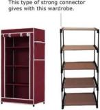 Spirited 4 Shelve Long Shoe Rack Carbon Steel Collapsible Wardrobe