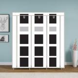 Spirited C1 French Door Print Carbon Steel Collapsible Wardrobe