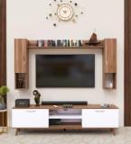 Spyder Craft Matte Finish M27 TV Unit with Wall Shelf Wall Mounted Engineered Wood TV Entertainment Unit