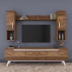 Spyder Craft Matte Finished Engineering wood TV Entertainment Unit With Wall Shelves Engineered Wood TV Entertainment Unit