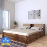 Ssf Sheesham Wood Queen Bed For Bedroom With Headboard/Box Storage/1 Year Warranty Solid Wood Queen Box Bed