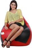 Star XXL Classic Black And Red Bean Bag With Bean Filling