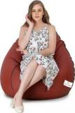 Star XXL Tan With Black Piping Teardrop Bean Bag With Bean Filling