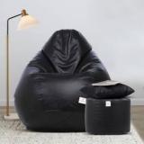 Star XXXL Classic Footrest With Cushion Combo Bean Bag Chair With Bean Filling