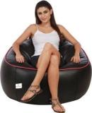 Star XXXL Muddha Black with Pink Piping Teardrop Bean Bag With Bean Filling