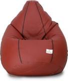 Star XXXL Tan with Black Piping Teardrop Bean Bag With Bean Filling