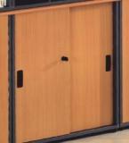 Stellar Beech Dark Grey Sliding Door Cabinet