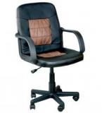 Stellar Office Chair In Black/ Black Brown PU/Fabric Finish