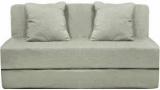 Style Crome 3 Seater Sofa Cum Bed Washable Cover With Two Cushion Silver Color 6X6 Feet Single Sofa Bed