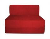 Style Crome 3x6 Feet One Seater Sofa Cum Bed Red Color Single Sofa Bed