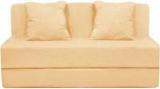 Style Crome Sofa Cum Bed Two Seater With Two Cushions Perfect For Guests Cream Color Single Sofa Bed