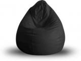 Style Homez XL Classic With Beans Black, XL Size Teardrop Bean Bag With Bean Filling