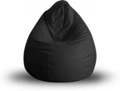 Style Homez XL Classic With Beans Black, XL Size Teardrop Bean Bag With Bean Filling