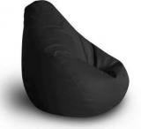 Style Homez XXL Classic XXL Size Black Color With Beans Teardrop Bean Bag With Bean Filling