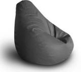 Style Homez XXL Classic XXL Size Grey Color With Beans Teardrop Bean Bag With Bean Filling