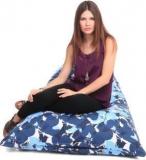 Style Homez XXL Lounge Pyramid Cotton Canvas Floral Printed XXL Size With Beans Bean Bag With Bean Filling