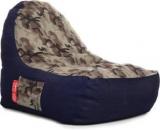 Style Homez XXL Urban Design Denim Canvas Camouflage Printed Chair XXL Size With Beans Bean Bag Chair With Bean Filling