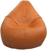 Styleco XL Orange Teardrop Bean Bag With Bean Filling