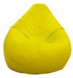 Styleco XL Yellow Teardrop Bean Bag With Bean Filling