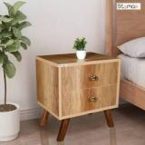 Stymax 2 DRAWERS BEDSIDE TABLE Engineered Wood Bedside Table