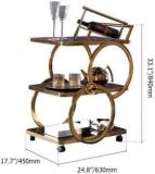 Suhani 01 Rounded Bar Trolly Metal Bar Trolley