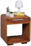 Suncrown Furniture Sheesham Wood Bedside End Table With Drawer For Living Room | Night Stand Table | Walnut Finish Solid Wood Bedside Table